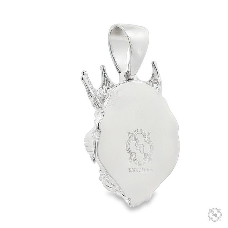 .925 Silver Diamond Lion Head Pendant 66464