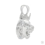 .925 Silver Diamond Lion Head Pendant 66464