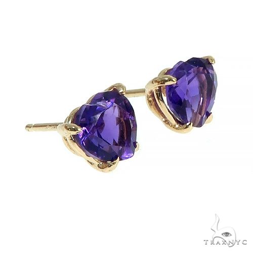 14K Gold Heart Shape Amethyst Earrings 66550 - Image 3 [FILE:66550_image_03_bf486f72.jpg]