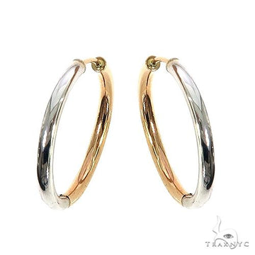 14K Two Tone Hoop Earring, photo 1 of 3