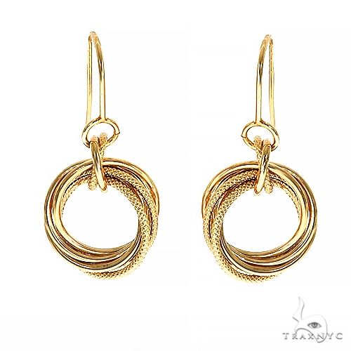 14K Gold Knot Hoop Earrings 66563 - Image 1 [FILE:66563_image_01_9913453e.jpg]