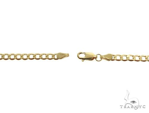 10K Yellow Gold Hollow Curb Link Bracelet 8 Inches 4.5mm   66567 - Image 3