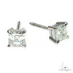 18K Gold Asscher Cut Diamond Earrings 66607 - Image 3 [FILE:66607_image_03_bb736074.jpg]
