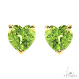 14K Gold Heart Shape Peridot Earrings 66734