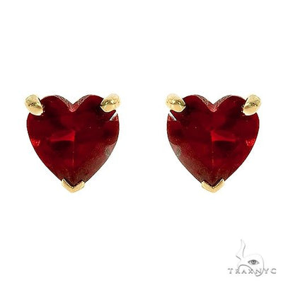 14K Gold Heart Shape Garnet Earrings 66736 - Image 1 [FILE:66736_image_01_a390faea.jpg]