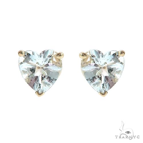 14K Gold Heart Shape Aquamarine  Earrings 66740 - Image 1 [FILE:66740_image_01_d9ee6c8b.jpg]