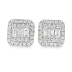 18K Gold Diamond Earrings 66806