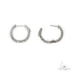 18K Gold Diamond Hoop Earrings 67018 - Image 3