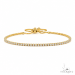 14K Yellow Gold Adjustable Diamond Bolo Bracelet 67176