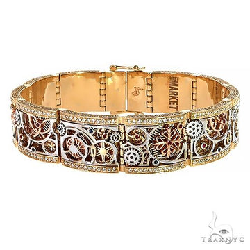 14K Gold Grey Market Mechanical Watch Part TraxNYC Bracelet
