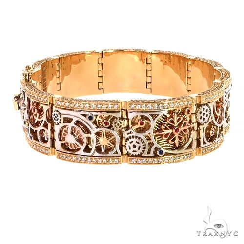 14K Gold Grey Market Mechanical Watch Part TraxNYC Bracelet, view 2