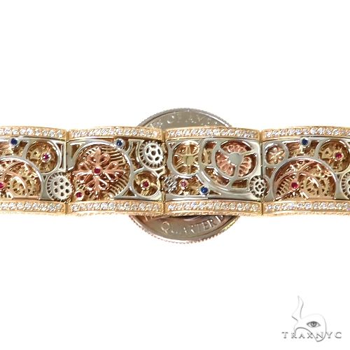 14K Gold Grey Market Mechanical Watch Part TraxNYC Bracelet, view 7