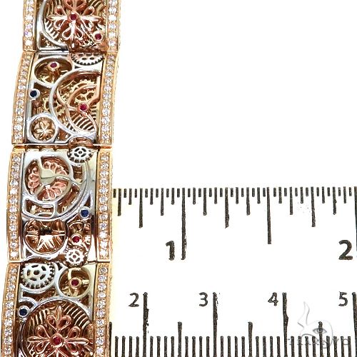 14K Gold Grey Market Mechanical Watch Part TraxNYC Bracelet, view 8