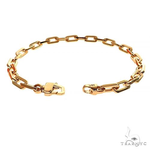 18K Gold Anchor Cable Link Bracelet 8 Inches 5mm 67401 | TraxNYC