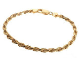10K Yellow Gold Hollow Rope Bracelet 8 Inches 4.7mm 67438