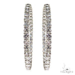 25 Pointer Hoop Diamond Earrings 67643 - Image 1