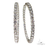 25 Pointer Hoop Diamond Earrings 67643 - Image 2