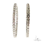 25 Pointer Hoop Diamond Earrings 67643 - Image 3