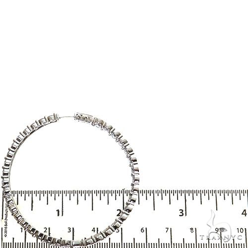 25 Pointer Hoop Diamond Earrings 67643 - Image 5