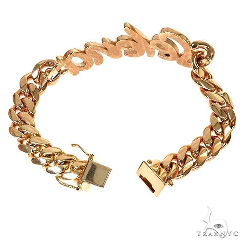 Custom Made Miami Cuban Diamond Name Bracelet 67679 - Image 3