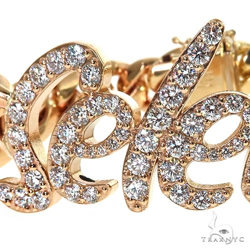 Custom Made Miami Cuban Diamond Name Bracelet 67679 - Image 4