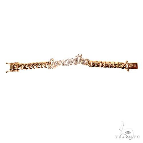 Custom Made Miami Cuban Diamond Name Bracelet 67680 - Image 5