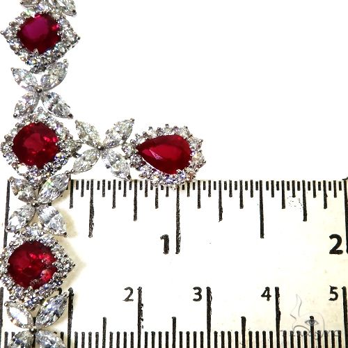 18K Gold Diamond Burma Pigeon Blood Ruby Dubai Necklace 67692 - Image 6