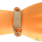 2 Row Prong Set Diamond Cuban Bracelet 67708 - Image 6