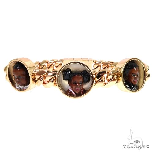 Custom Made 3D Enamel Face Miami Cuban Bracelet 67728 - Image 1