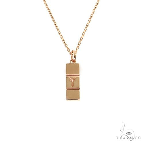 14K Gold Baguette Diamond Necklace 67730 - Image 4