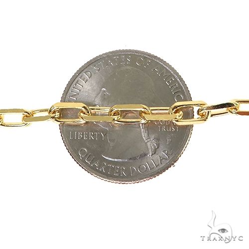 14K Yellow Gold Diamond Cut Anchor Cable Link Bracelet 8 Inches 3.7mm, photo 3 of 5
