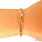 14K Yellow Gold Diamond Cut Anchor Cable Link Bracelet 8 Inches 3.7mm   67794 - Image 5