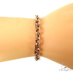 18K Rose Gold Solid Anchor Link Bracelet 8 Inches 6.3mm   67829 - Image 4