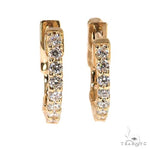 14K Gold Diamond Hoop Earrings 67852 - Image 1