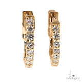 14K Gold Diamond Hoop Earrings 67852