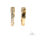 14K Gold Diamond Hoop Earrings 67852 - Image 3
