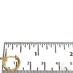 14K Gold Diamond Hoop Earrings 67852 - Image 4
