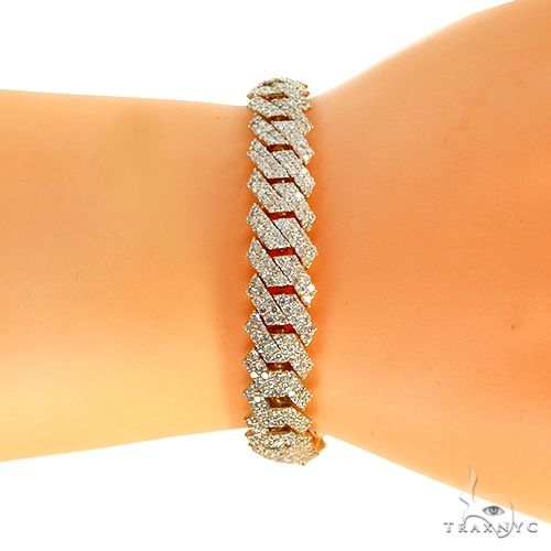 14K Gold Diamond Miami Cuban Bracelet 9mm | TraxNYC