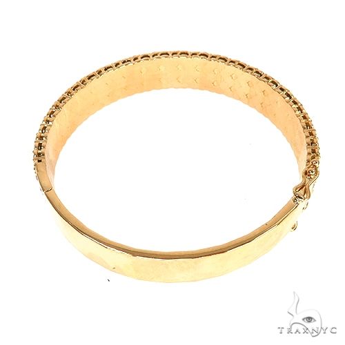 18K Gold 5 Row Diamond Bangle Bracelet 67886 | TraxNYC