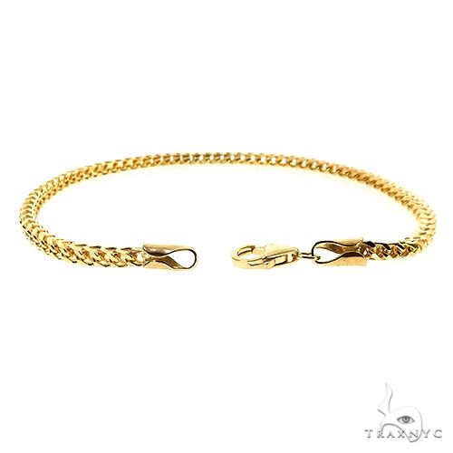 14K Yellow Gold Solid Franco Bracelet 8 Inches 2.6mm, photo 3 of 7