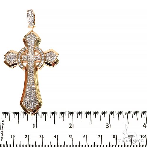 14K Gold Diamond Cross Pendant, photo 5 of 6