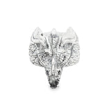 Silver Dragon Head Armor Ring 71124