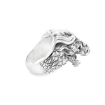 Silver Dragon Head Armor Ring 71124