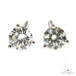18K Gold 20 Pt Lab Diamond Stud Earrings 68059 - Image 1