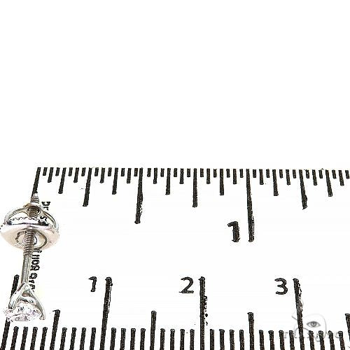 18K Gold 20 Pt Lab Diamond Stud Earrings 68059 - Image 4