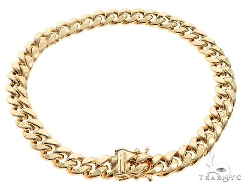 14K Gold Miami Cuban Link Bracelet Hollow 8.5 Inches 9mm, photo 3 of 8