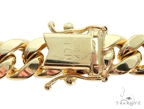 14K Gold Miami Cuban Link Bracelet Hollow 8.5 Inches 9mm, photo 5 of 8