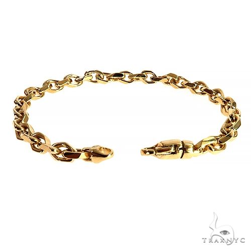 14K Gold Cable Link Bracelet 68085 - Image 2