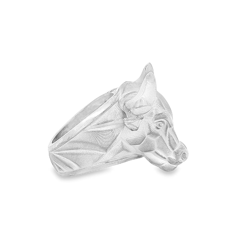 Silver Charging Bull Ring 71125