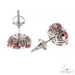 Pink Diamond Flower Earrings (Lab) 68165 - Image 3